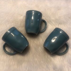 Rachel Ray Cucina Agave blue mugs Set of 3